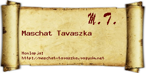 Maschat Tavaszka névjegykártya